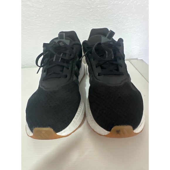 Adidas Running Shoes Mens Size 9.5 Black Cloudfoam Sneakers - Picture 3 of 7